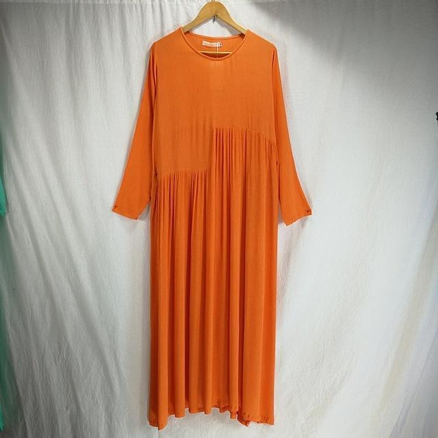 cambioprcaribe Dress Orange / S Oversized Long Hippie Dresses