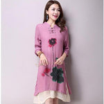 cambioprcaribe Dress Pink / M Pink Lotus Linen Dress  | Zen