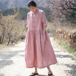 Oversized Linen Midi Dress  | Zen