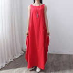cambioprcaribe Dress Red / 4XL Loose Sleeveless Maxi Dress