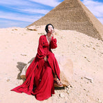 cambioprcaribe Dress Red Bohemian Maxi Dress | Mandala