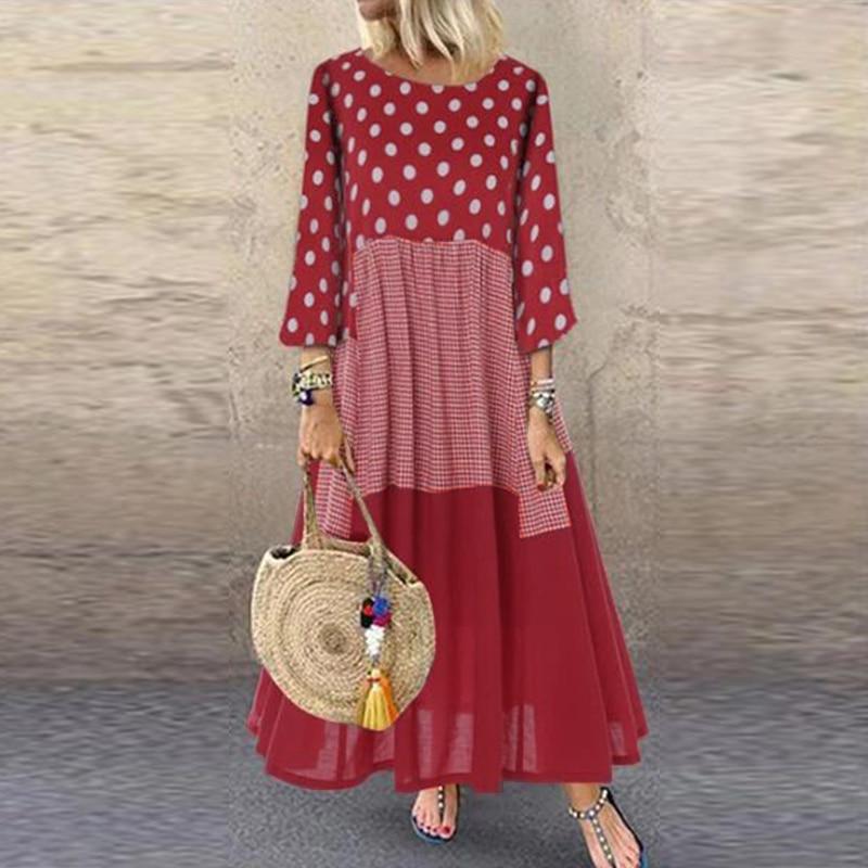 cambioprcaribe Dress Red/Long Sleeve / S Bella Vita Boho Chic Dress