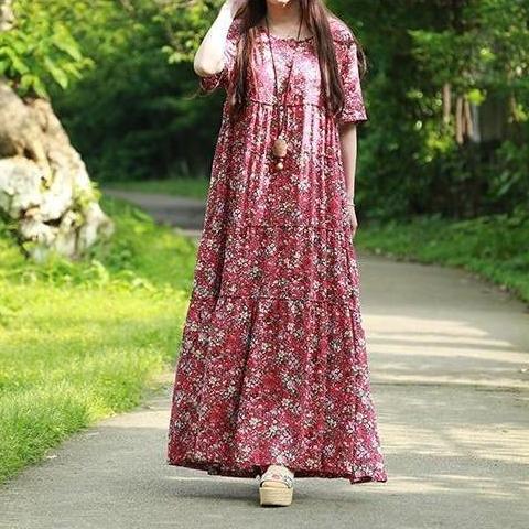 Floral Bohemian Hippie Dress