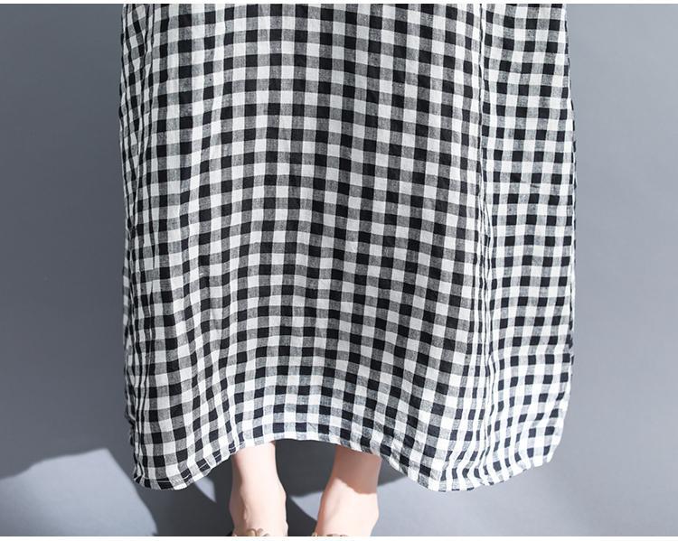 cambioprcaribe Dress Scottish Valley Black and White Plaid Dress