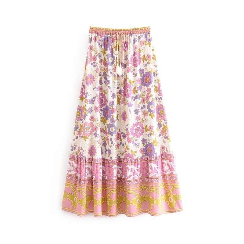 cambioprcaribe Dress Skirt / L Clarity Bohemian 2 Pieces Set