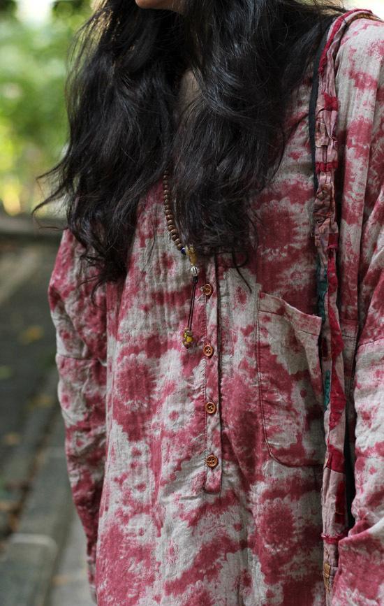 Vintage Floral Print Oversized Dress