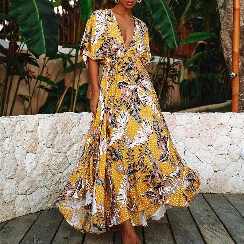 Meadow Boho Floral Maxi Dress