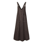 cambioprcaribe Dresses Dark Brown / 5XL Back For More Corduroy Overall Dress