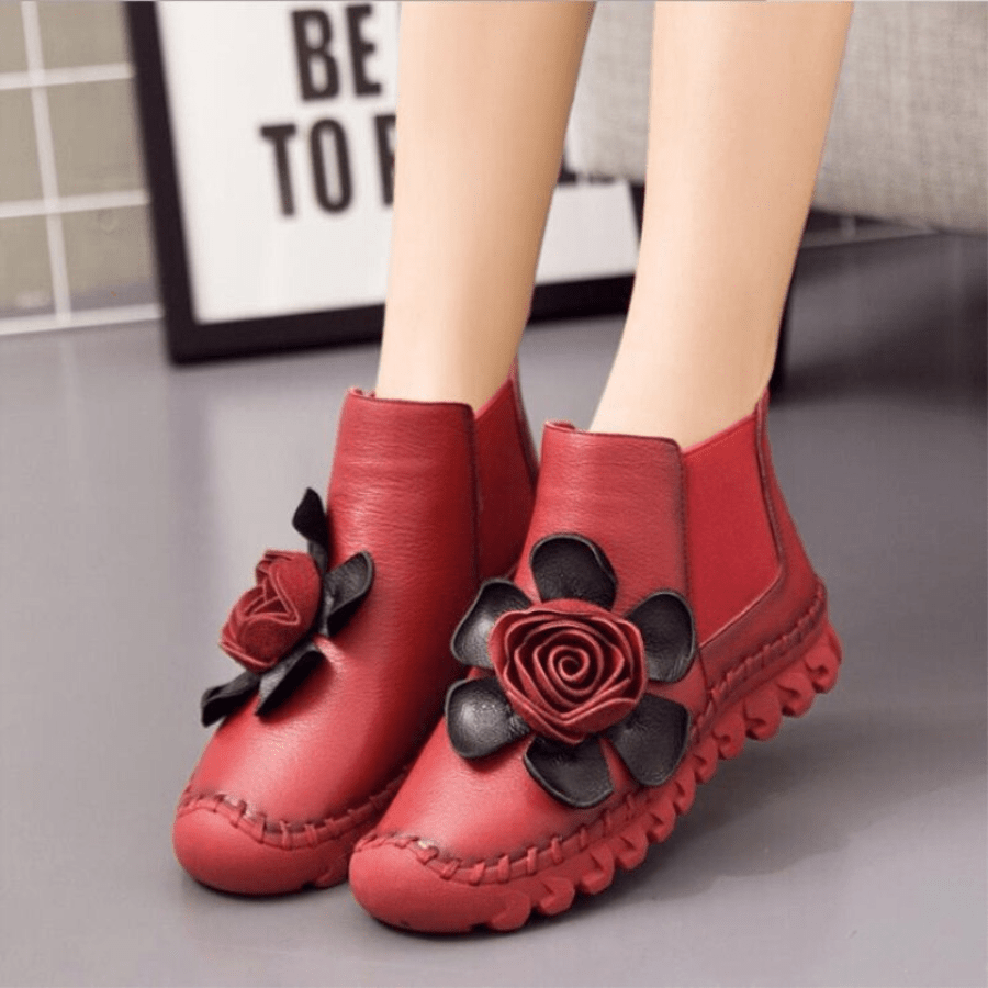 Earthbound Hippie Floral Embroidered Boots