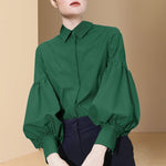 cambioprcaribe Elisa Button Down Puff Sleeve Shirt