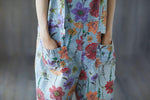 cambioprcaribe Floral Denim Overall