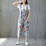 cambioprcaribe Floral Denim Overall