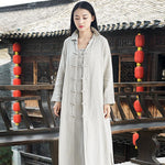 Chinese Style Cotton Linen Trench Coat  | Zen