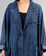 cambioprcaribe Grunge Denim Trench Coat | Nirvana