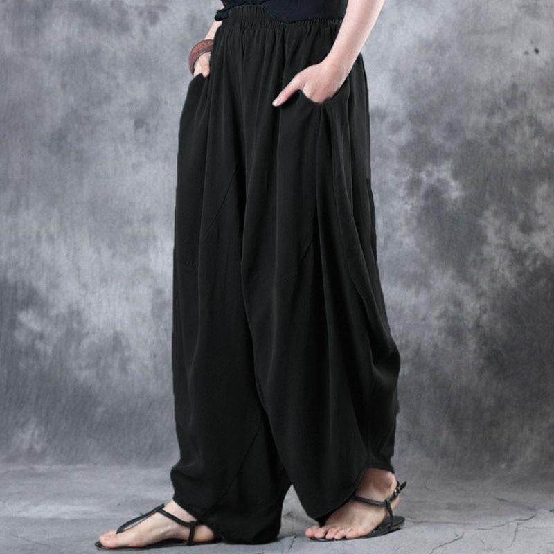 cambioprcaribe Harem Pants Black / S Flowy & Free Cotton Harem Pants  | Zen