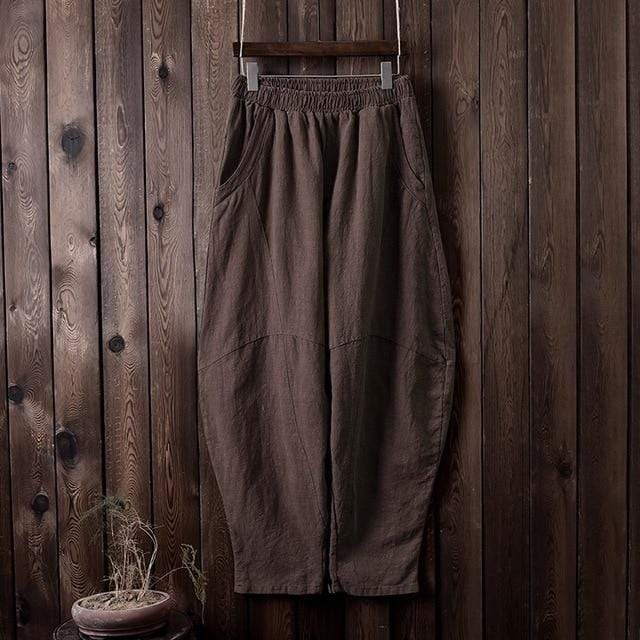 Wide Leg Linen Harem Pants | Zen