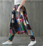 cambioprcaribe Harem Pants Colorful Patchwork Harem Pants