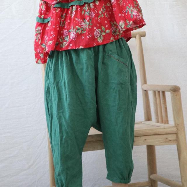 cambioprcaribe Harem Pants Dark green / One Size Cotton Linen Loose Harem Pants | Hippie