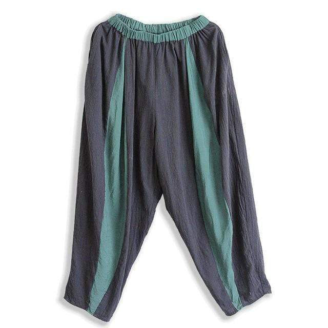 cambioprcaribe Harem Pants Gradient Colors Linen Harem Pants  | Lotus