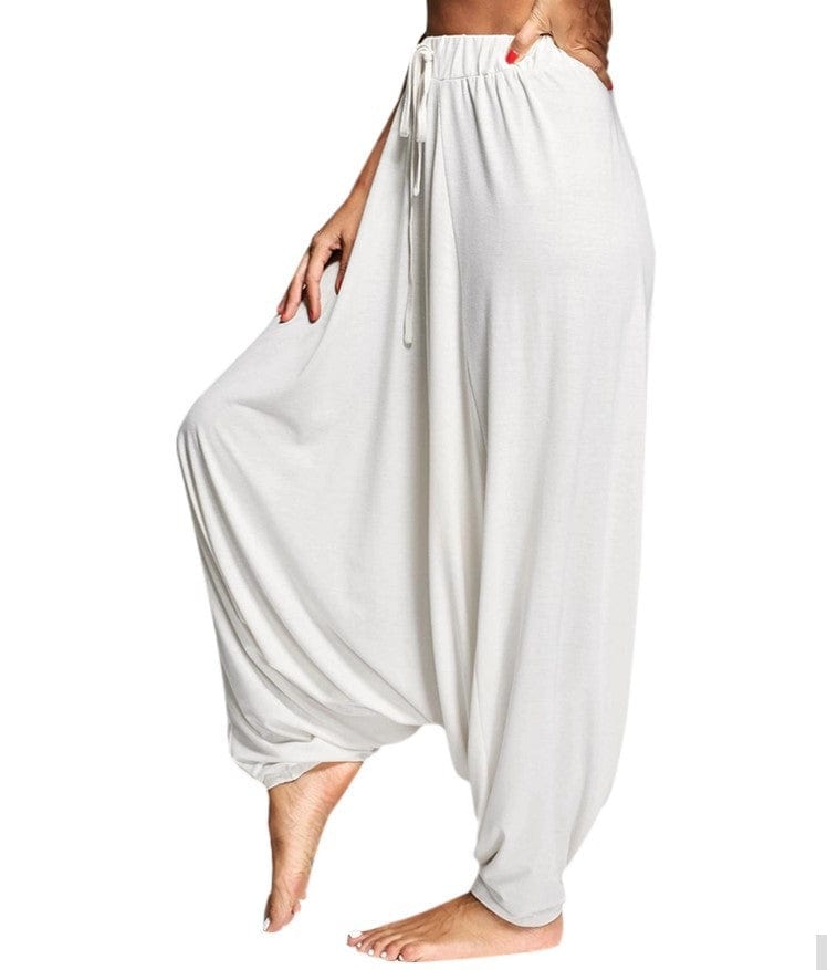 cambioprcaribe Harem Pants High Waist Drawstring Harem Pants