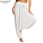 cambioprcaribe Harem Pants High Waist Drawstring Harem Pants