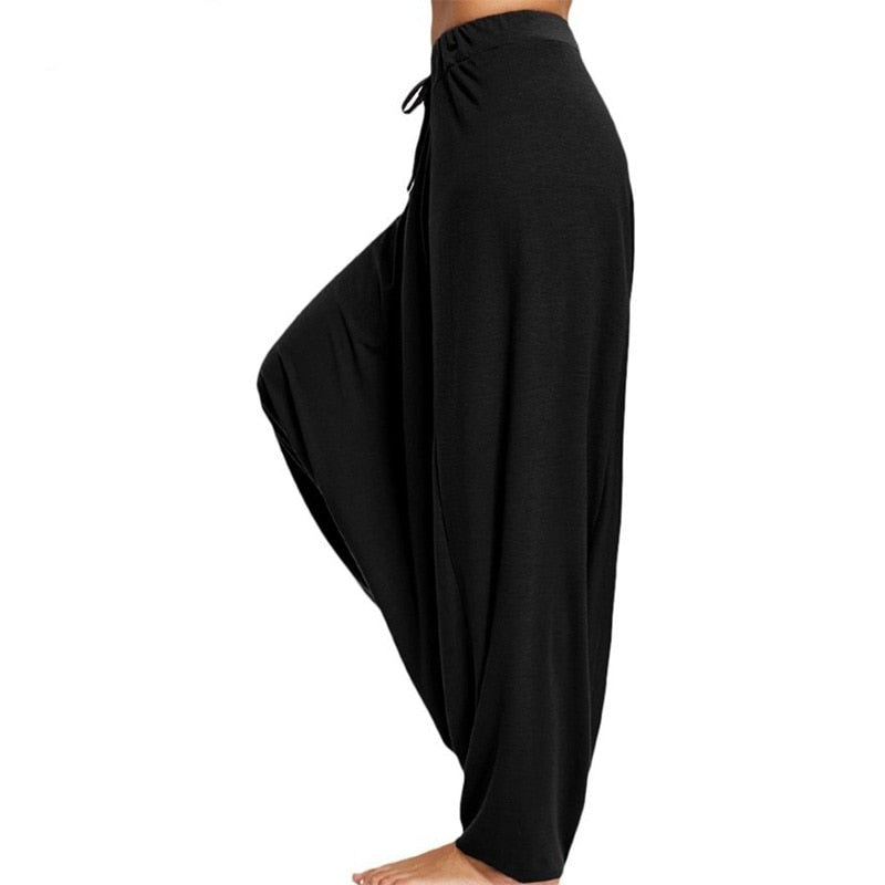 cambioprcaribe Harem Pants High Waist Drawstring Harem Pants