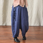 cambioprcaribe Harem Pants Loose Cotton and Linen Harem Pants