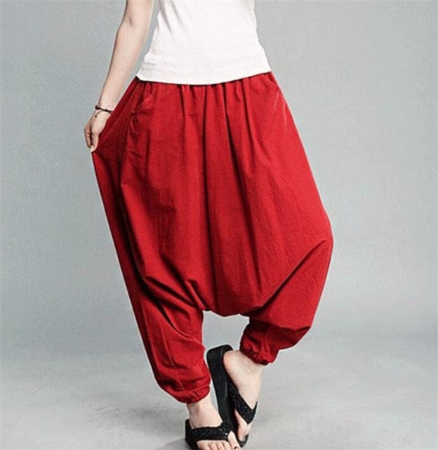 cambioprcaribe Harem Pants Red / 4XL Plus Size Cotton Harem Pants