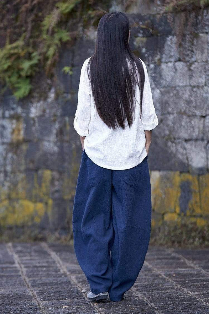 Zen Cotton Linen Wide Leg Harem Pants  | Zen