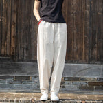 cambioprcaribe Hemp / One Size Casual Zen Cotton Linen Pants  | Zen