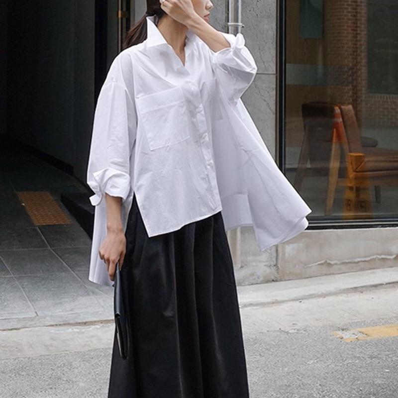 cambioprcaribe Irregular Button Down Oversized Shirt