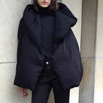 cambioprcaribe Jackets Black / M Black Oversized Down Puffer Jacket