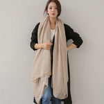 cambioprcaribe khaki Pure Colours Oversized Shawls