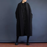 Loose Oversized Black Trench Coat