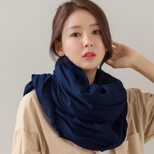 cambioprcaribe navy blue Pure Colours Oversized Shawls