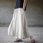 cambioprcaribe One Size / Beige Flowy & Free Linen Palazzo Pants  | Zen