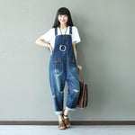 Ripped Baggy Denim Overall