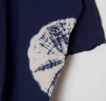 Vintage Casual Blue Tie Dye Linen Shirt | Lotus