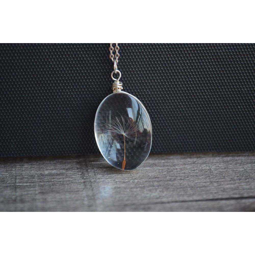 cambioprcaribe One size / Glass Dandelion Seed Glass Necklace