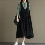 Casual Cotton Linen Overall Dress