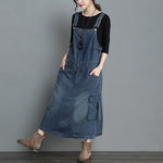 cambioprcaribe overall dress On Time Denim Overall Dress