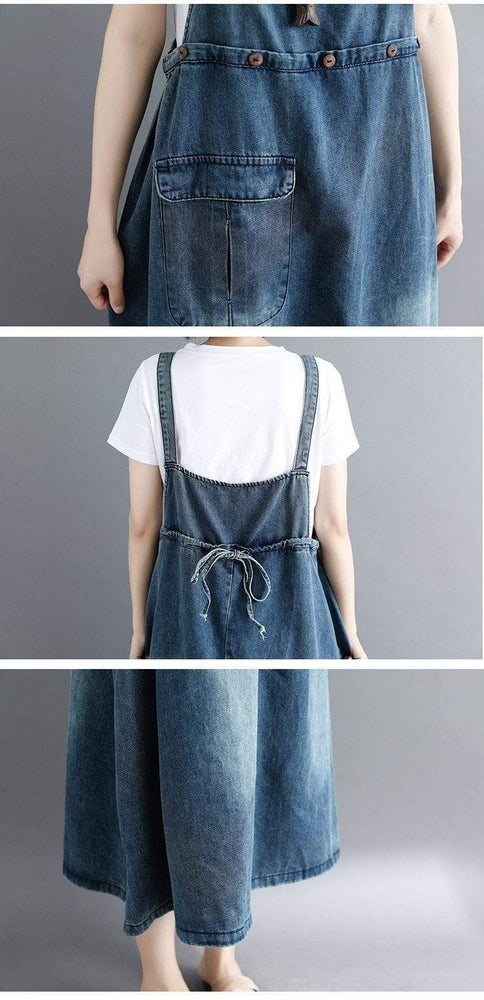 cambioprcaribe overall dress Oversized Denim Overall Dress