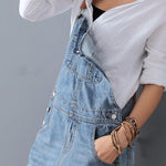 cambioprcaribe overall dress Ripped Denim Overall Dress