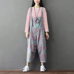 cambioprcaribe Overall Loose Floral Grey Overall