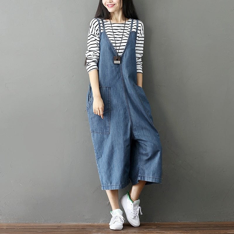 Blue Denim Loose 90s Overall