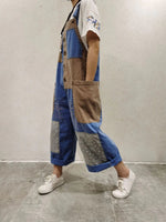 cambioprcaribe Patchwork Oversized Denim Overall