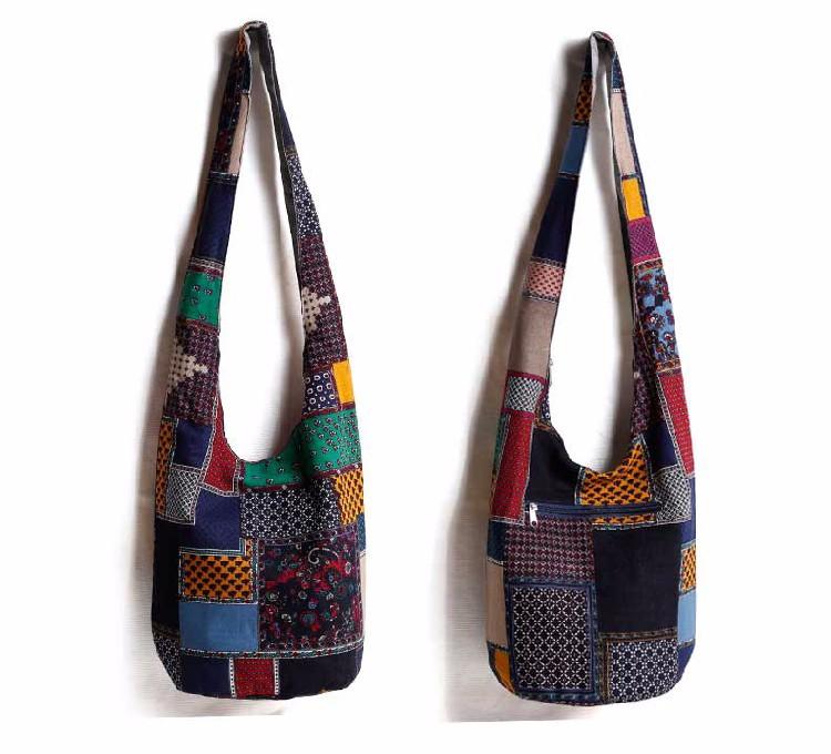 cambioprcaribe Patchwork Print Cross Body Cotton Bag