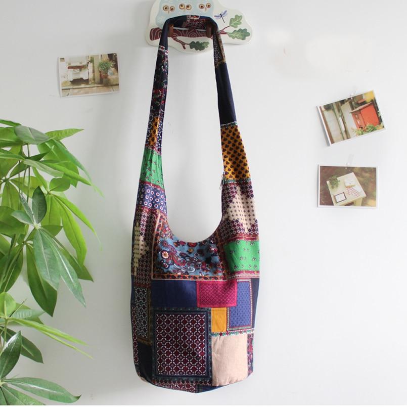 cambioprcaribe Patchwork Print Cross Body Cotton Bag