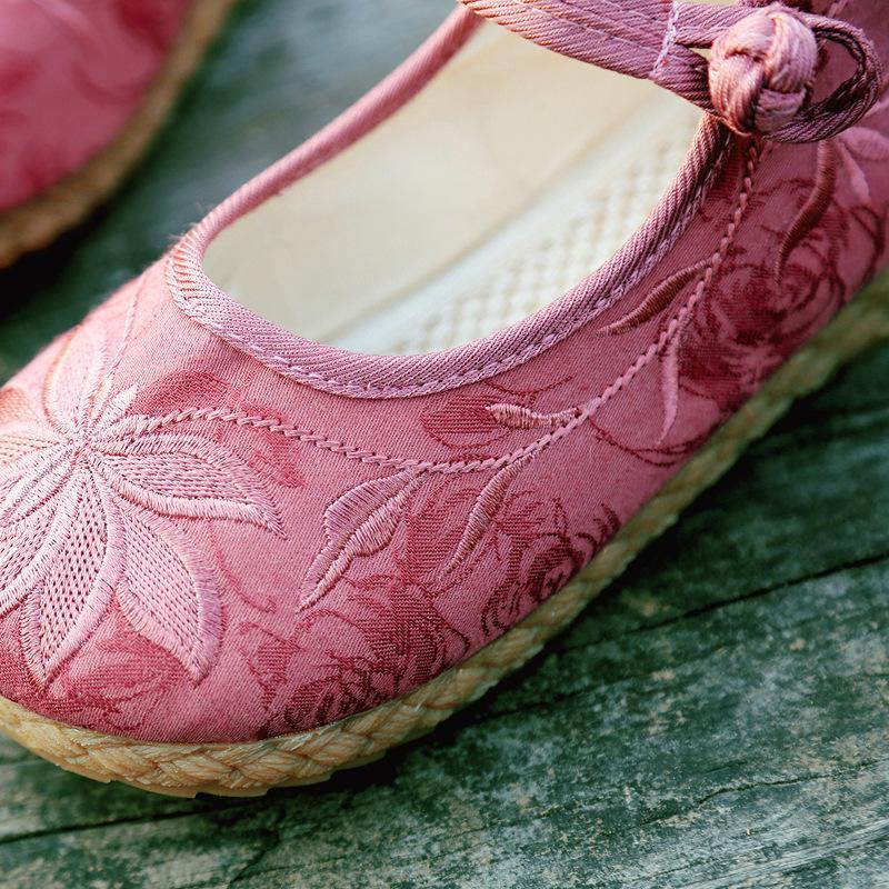 cambioprcaribe Pink Cotton & Linen Shoes