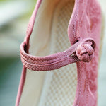 cambioprcaribe Pink Cotton & Linen Shoes